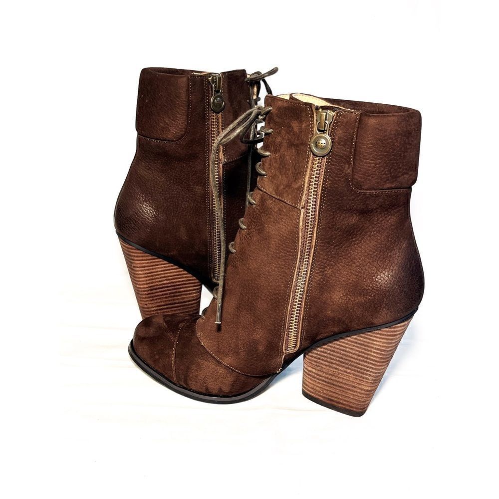 NWOT Max Studio Remix Distressed Booties - Picture 9 of 12